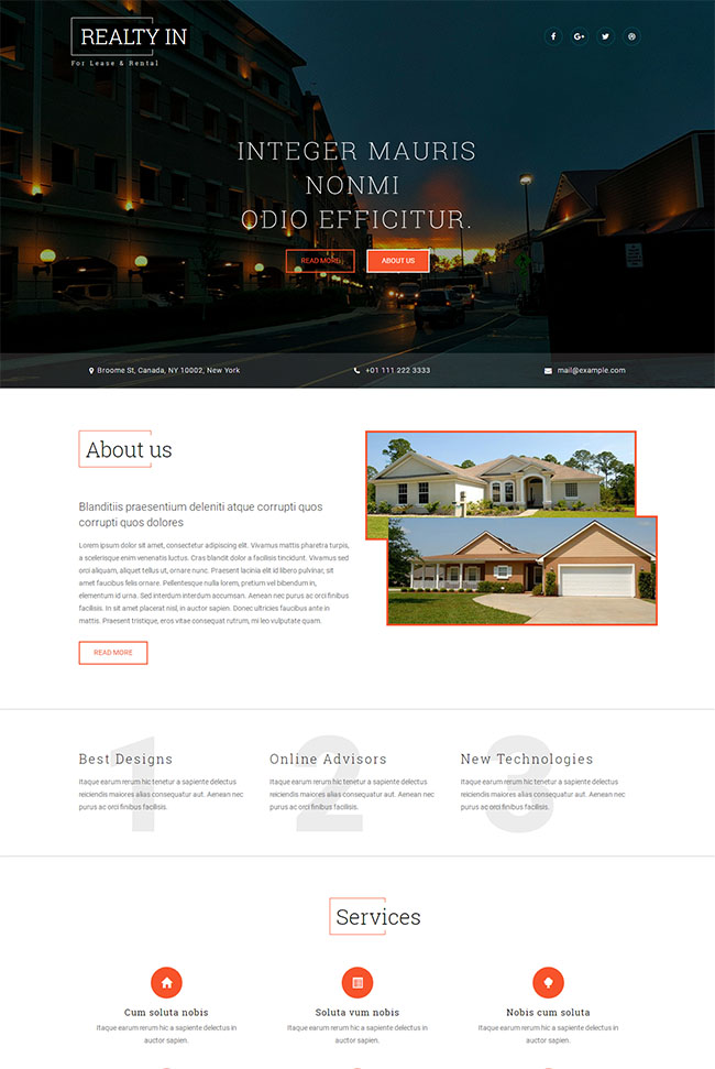 别墅物业管理公司网站模板(图1)