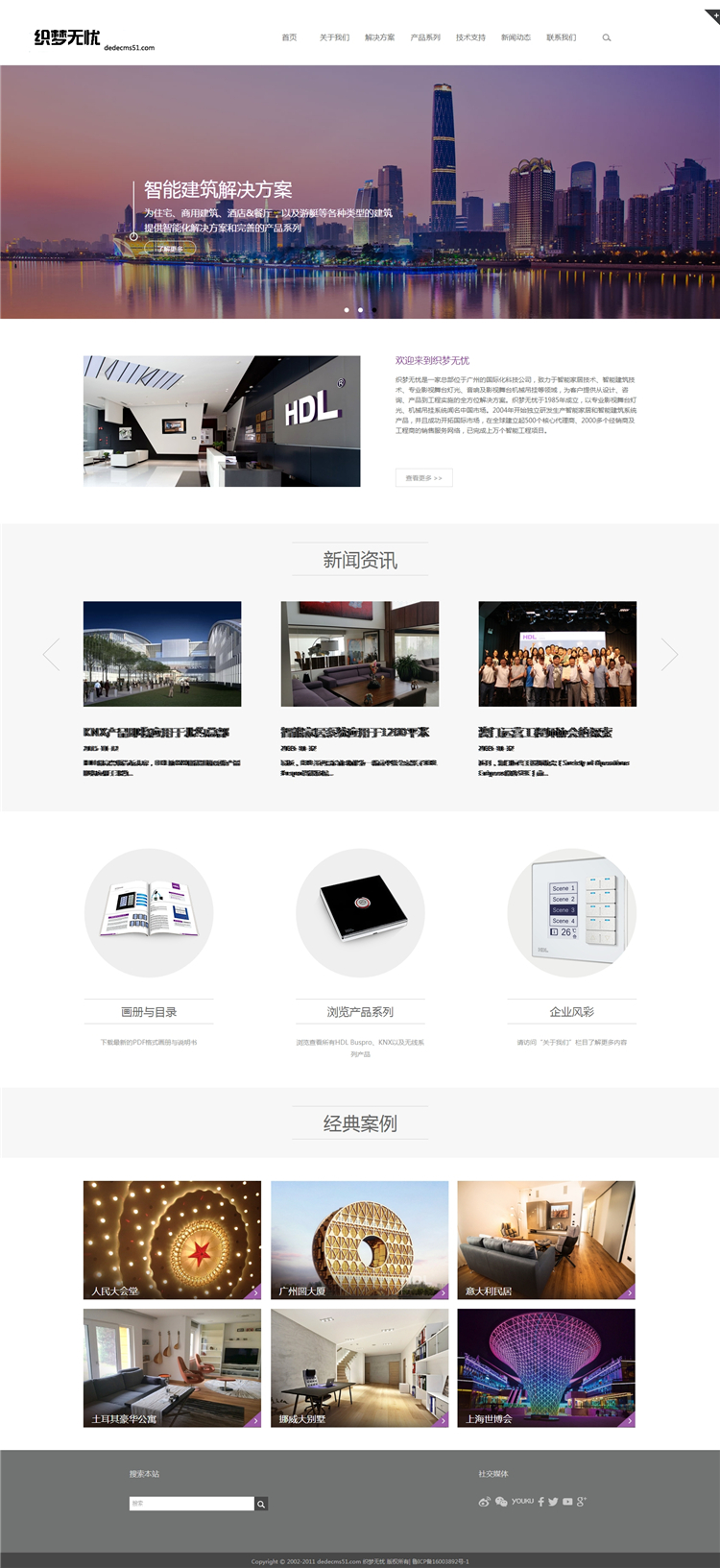 HTML5响应式自适应产品展示网站织梦模板下载