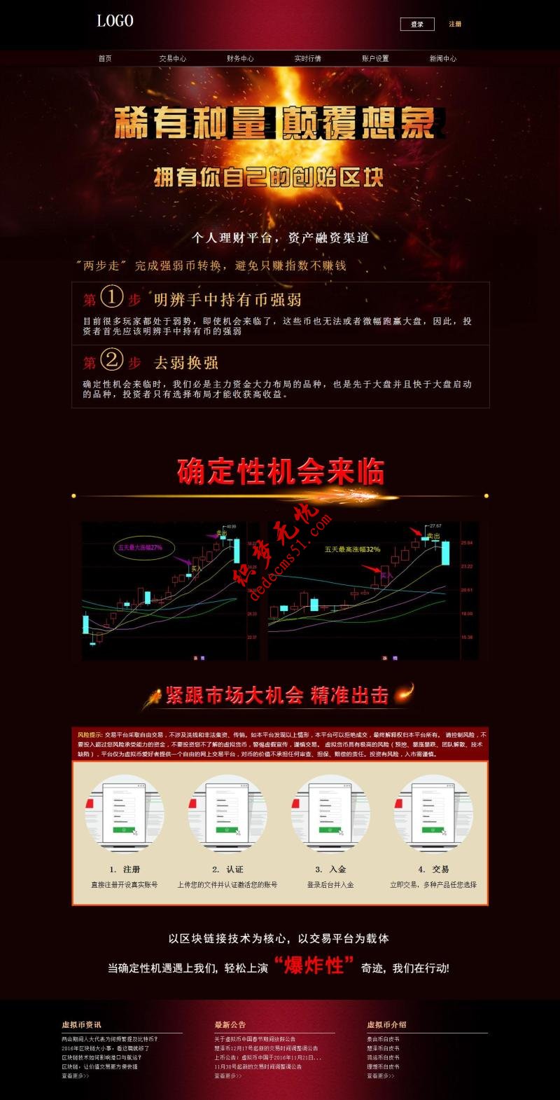 个人股票理财专题活动页面html网站模板下载下载