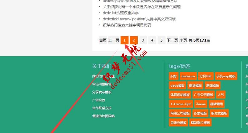 织梦模板下载dedecms栏目列表分页链接首页与第一页重复的解决(图1)