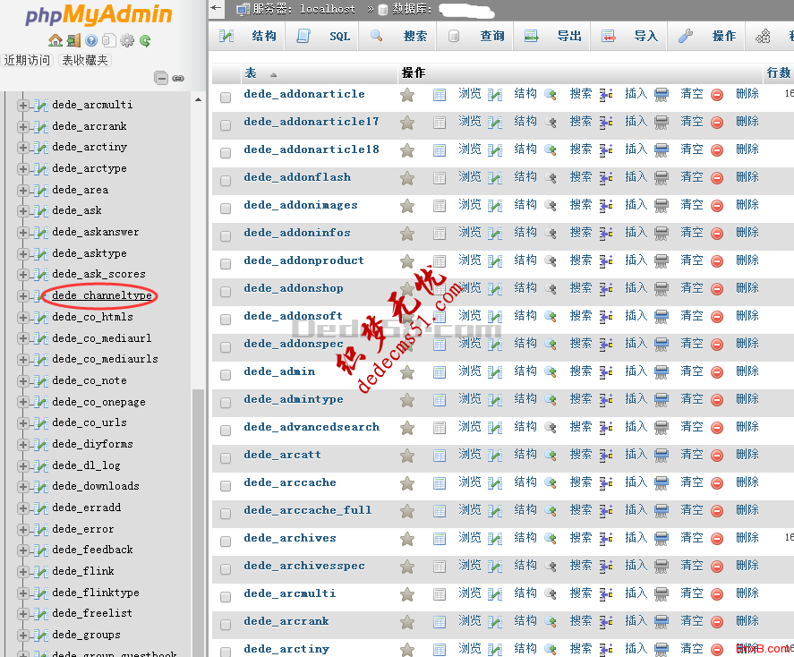 dedecms
删除系统自带频道模型的办法(图1)