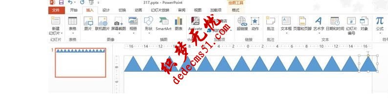 如何使用PPT快速绘制三角形背景效果(图3)