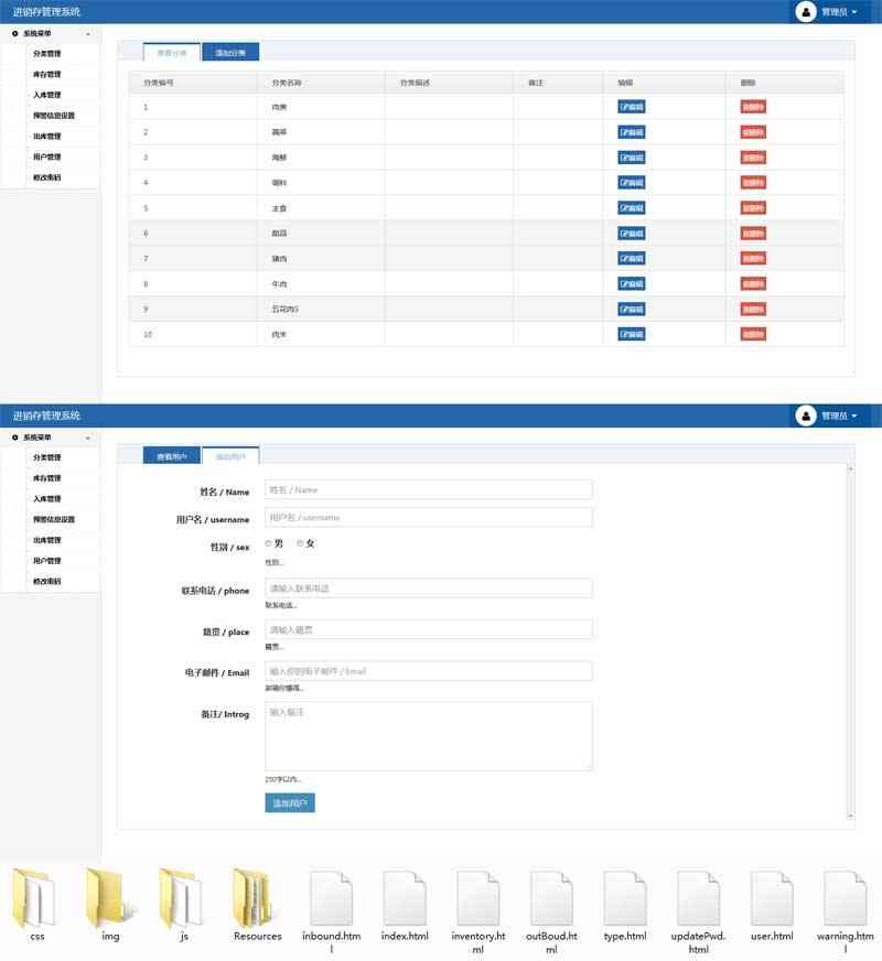 实用的进销库存管理后台cms模板(图1)