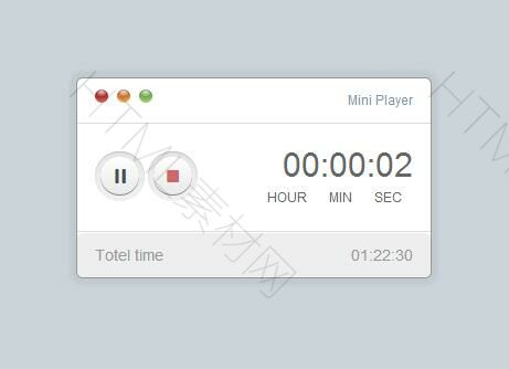 css3迷你播放器面板(图1)
