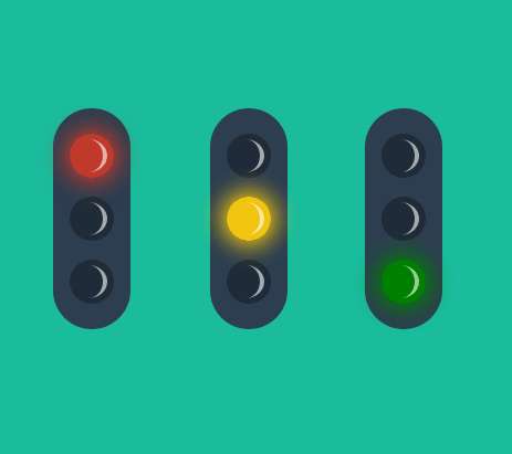 css3交通信号灯ui特效