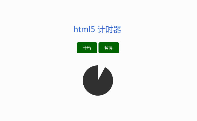 html5 canvas圆形计时器特效