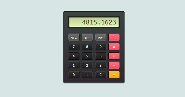 简单好看的html5网页计算器代码