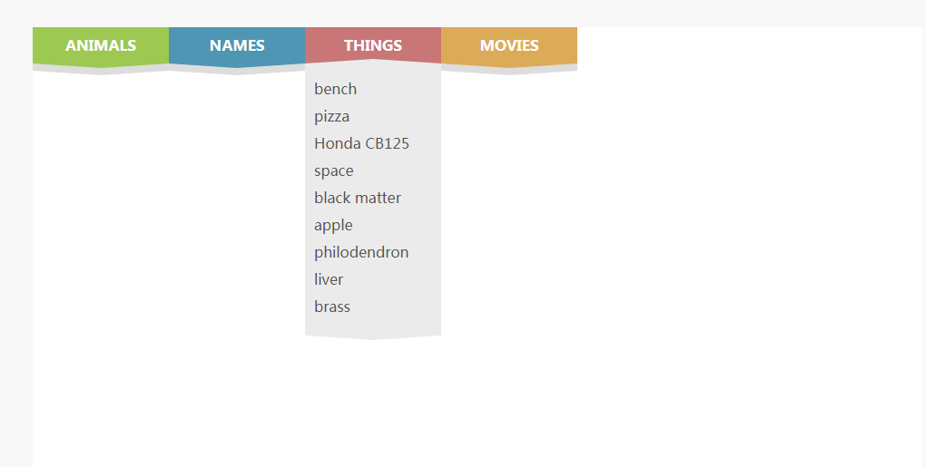 css3漂亮的弹性导航下拉菜单代码