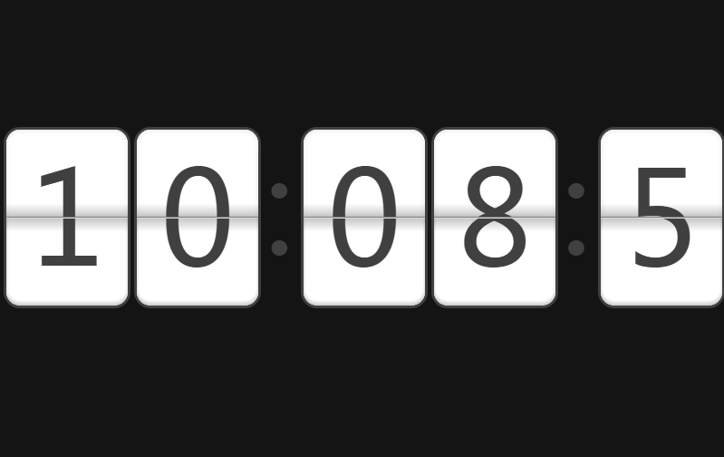 css3+h5的带翻页效果的数字时钟代码