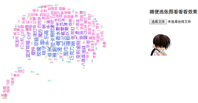 jQuery+echarts+css3上传图片生成文字标签云代码