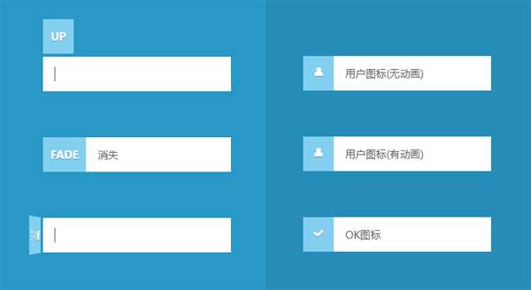 jQuery css3输入框焦点事件图标动画效果