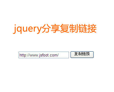 jquery复制链接点击按钮复制调用text文本框内容(图1)