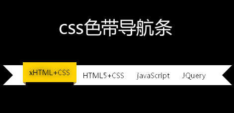 div css制作飘带css导航条样式鼠标滑过高亮显示代码(图1)