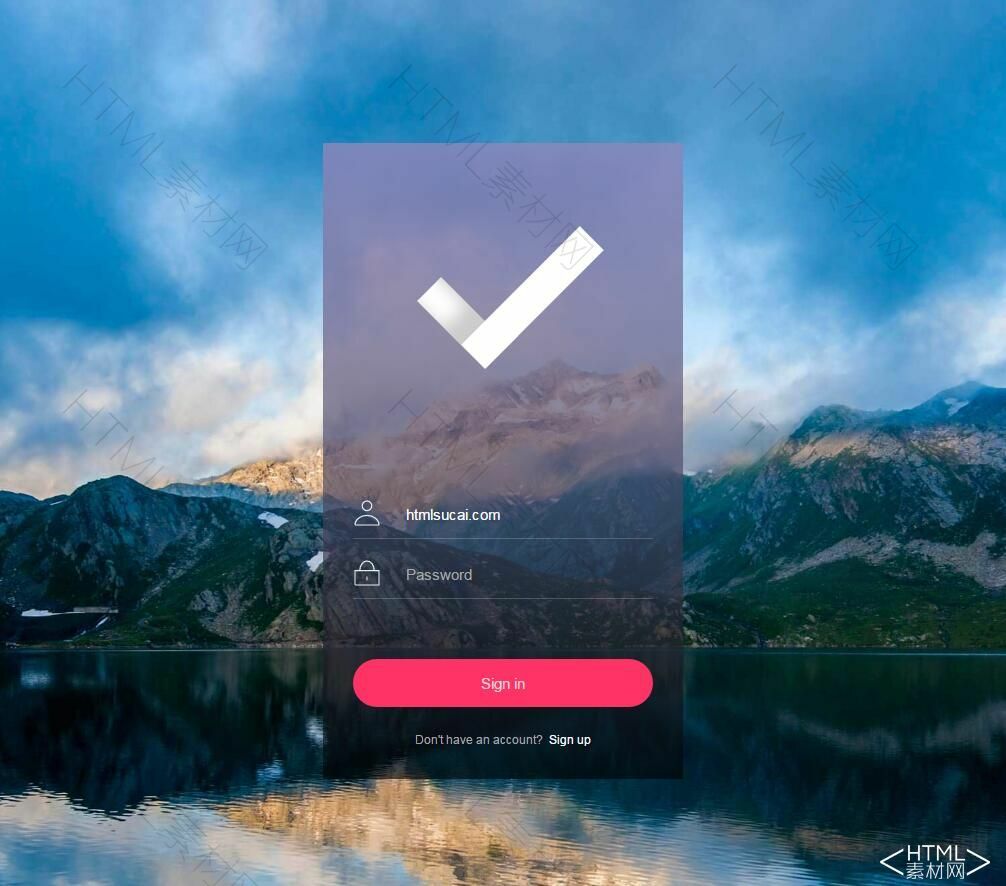 HTML5+CSS3登录界面例子(图1)
