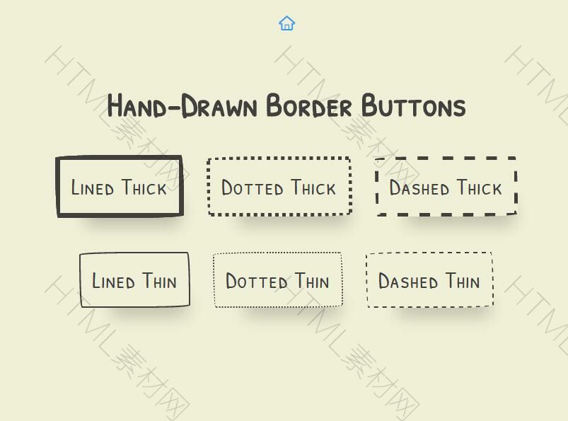 6种纯CSS3手绘风格卡通按钮设计效果(图1)