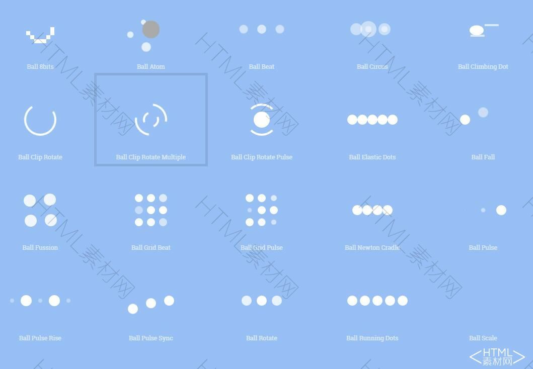 53种纯CSS3炫酷loading指示器动画特效(图1)