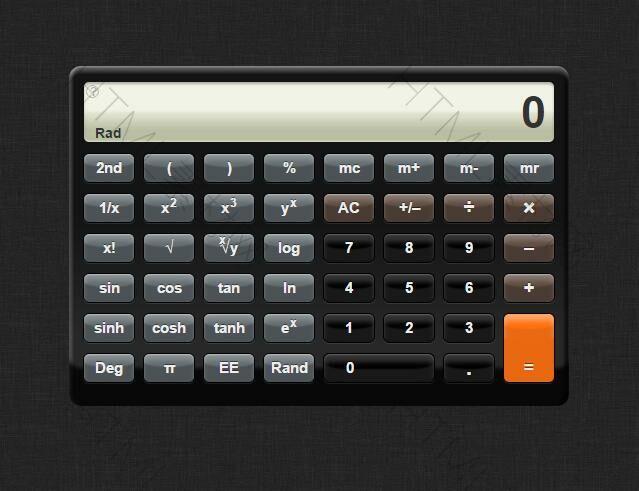 CSS3和js超酷iPhone样式科学计算器插件(图1)