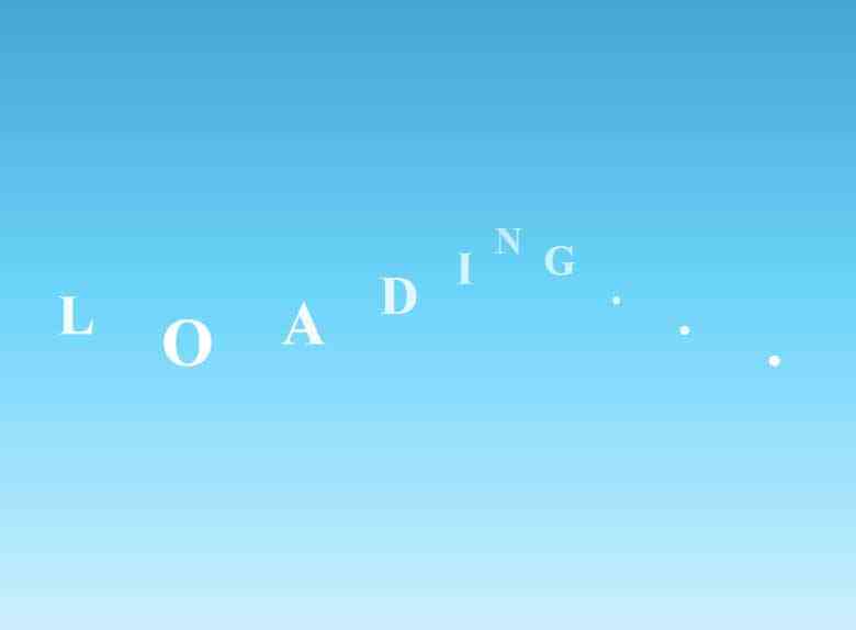 纯css3 loading文字加载动画特效(图1)