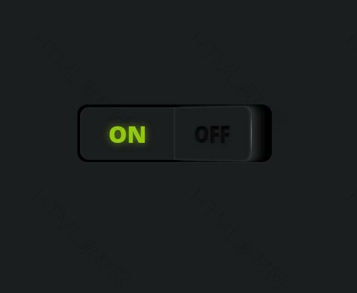 纯css3黑色炫酷开关按钮动画效果(图1)
