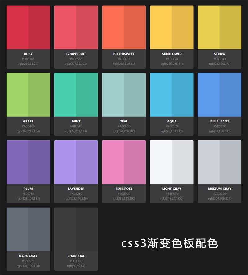 纯css3渐变调色板代码(图1)