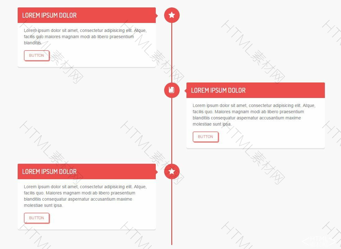 纯CSS3响应式扁平风格垂直时间轴UI设计(图1)