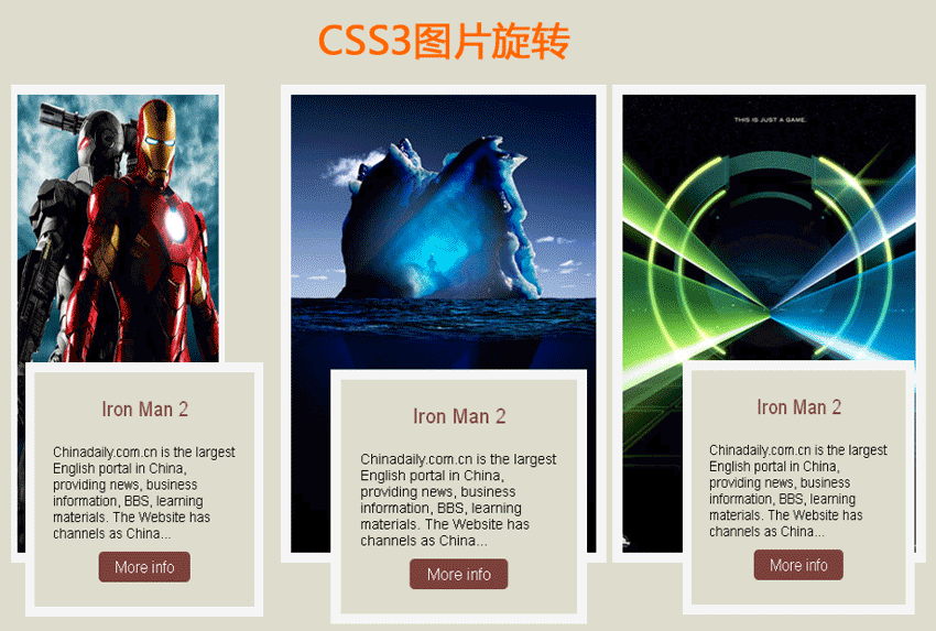 CSS3图片旋转鼠标悬停360度图片旋转特效(图1)