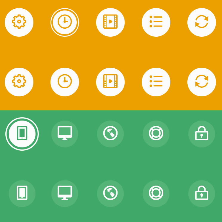 div css3 transform和transition属性鼠标悬停圆形图标动画效果(图1)