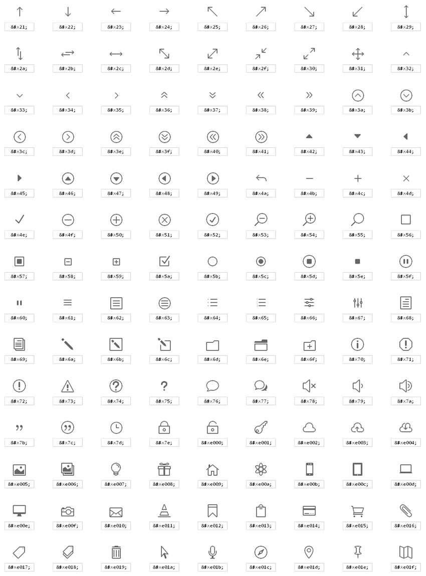 300个扁平风格的网站css3线性图标字体下载(图1)