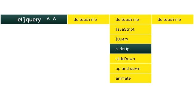 简单的jquery hover效果制作黄色的下拉滑动二级导航菜单代码(图1)