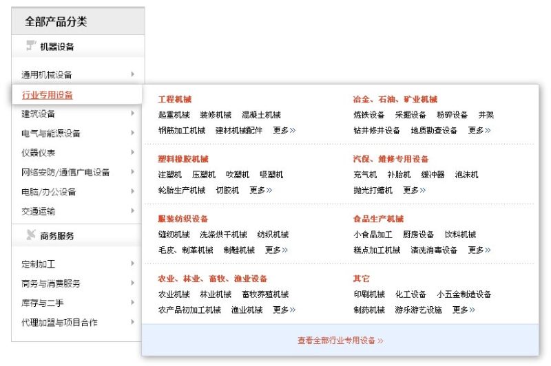 jquery仿马可波罗网站左侧商品分类导航菜单代码(图1)