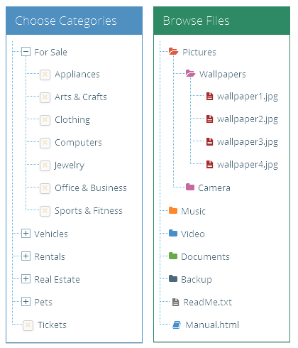 jquery tree树形结构导航菜单代码(图1)