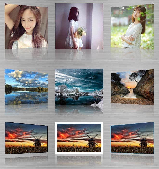 html5 canvas图片倒影效果制作3d相册图片倒影效果(图1)