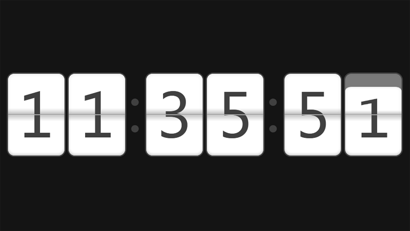 html5数字翻页时钟代码(图1)