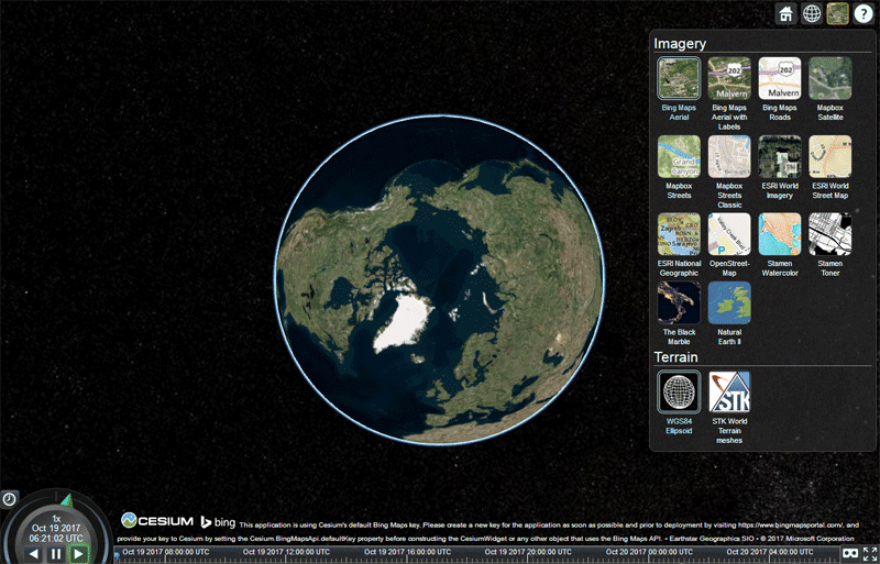 基于cesium.js库的3D地球仪模型代码(图1)