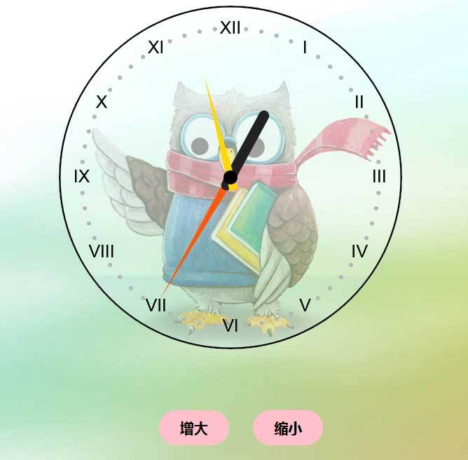 html5 canvas创意的猫头鹰时钟代码(图1)