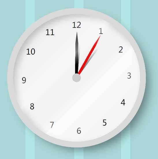 纯css3圆形立体时钟样式代码(图1)