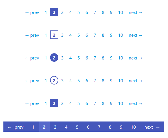 纯css3蓝色简洁的分页样式代码(图1)