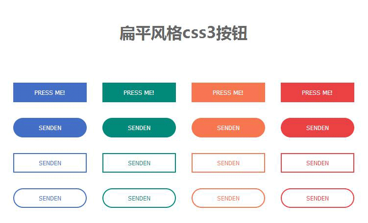 css3扁平风格的按钮样式代码(图1)