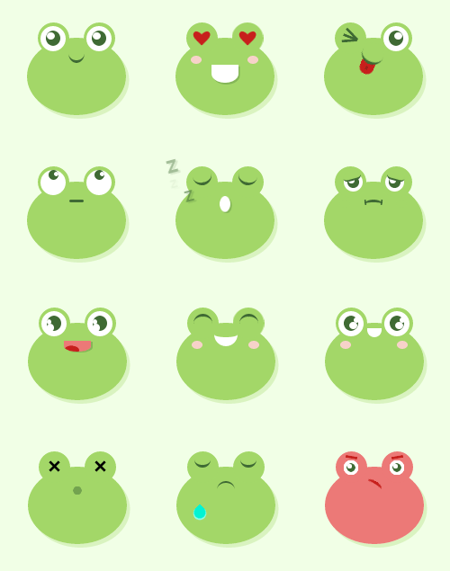 纯css3绘制可爱青蛙表情动画特效(图1)