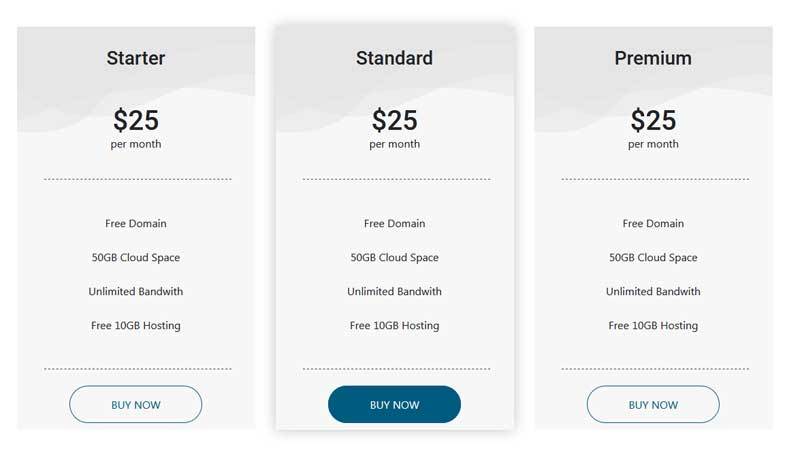 css3 bootstrap项目价格表样式代码(图1)